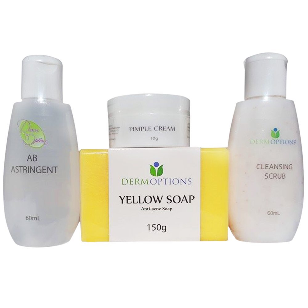 Anti Acne Spot Salicylic Acid Blackheads Whiteheads Pimple Treatment Kit for Oily Skin - Coconut Oil Soap, Cream, Astringent Lotion, Cleansing Scrub